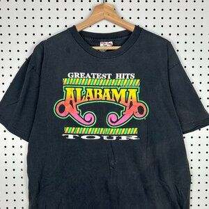 Alabama Greatest Hits Tour T Shirt‎ Band Size Large Black Country Music READ 90s